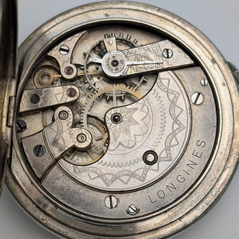 約 1908 年古董浪琴懷錶,開放式,直徑 55 毫米,運作良好